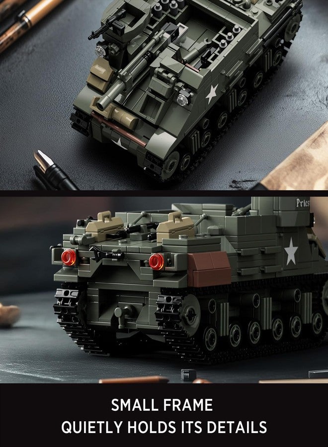 Nifeliz Military M7 Priest Tank Model Building Set, WW2 Howitzer Army Vehicle Building Set for Adults, Collectible Army Display Model Set and Gift for Enthusiasts (646 PCS, NF10336) - Image 3